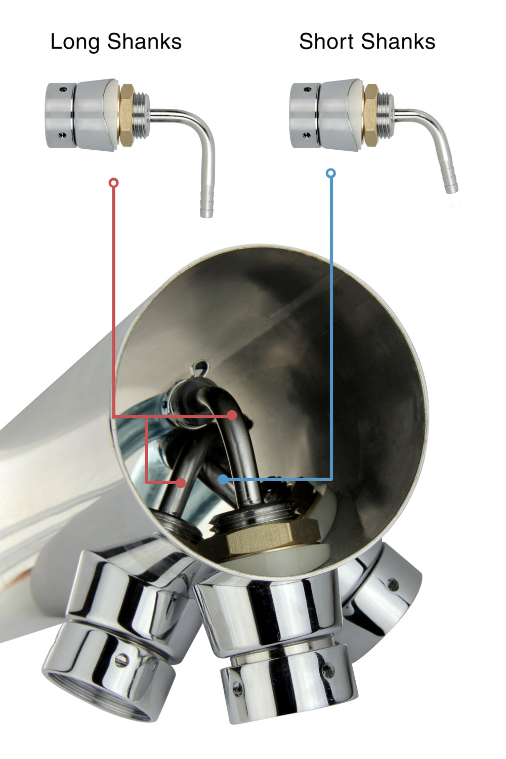 Elbow Shank with Long Down Tube