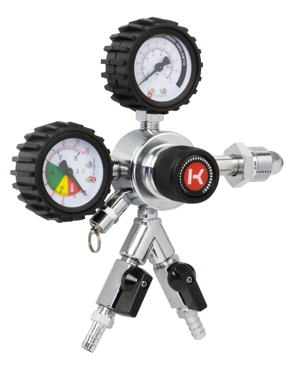 Kegco HL-62N-2 Commercial Grade Dual Gauge Two Product Regulator