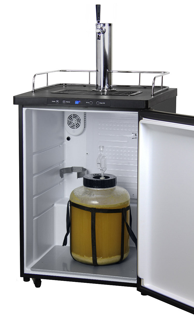 kegerator with carboy inside