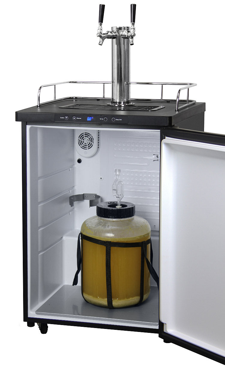 kegerator with carboy inside