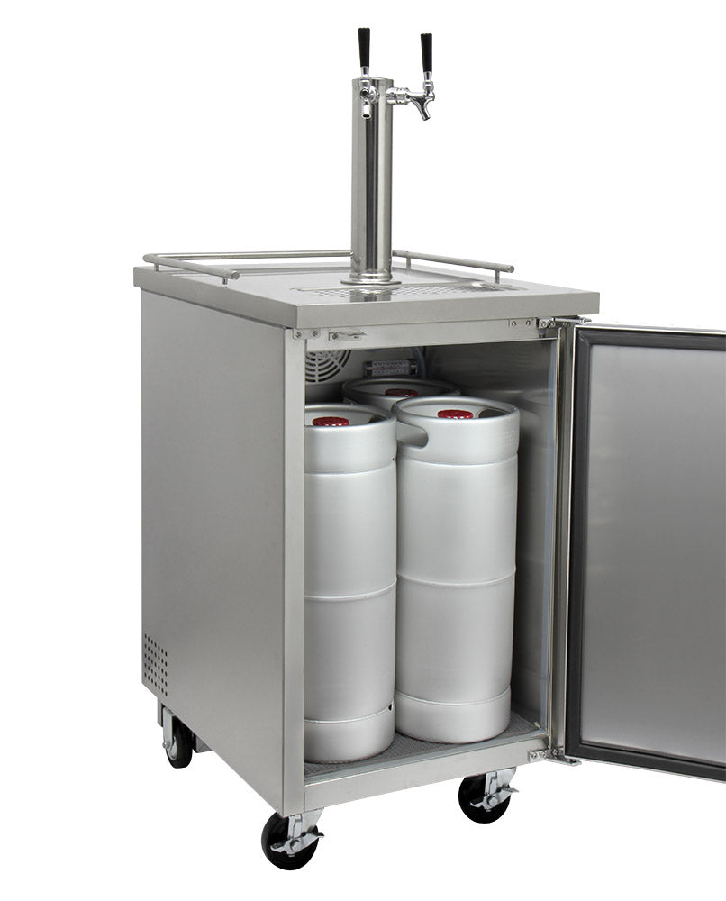 Dispense four 5 gallon kegs