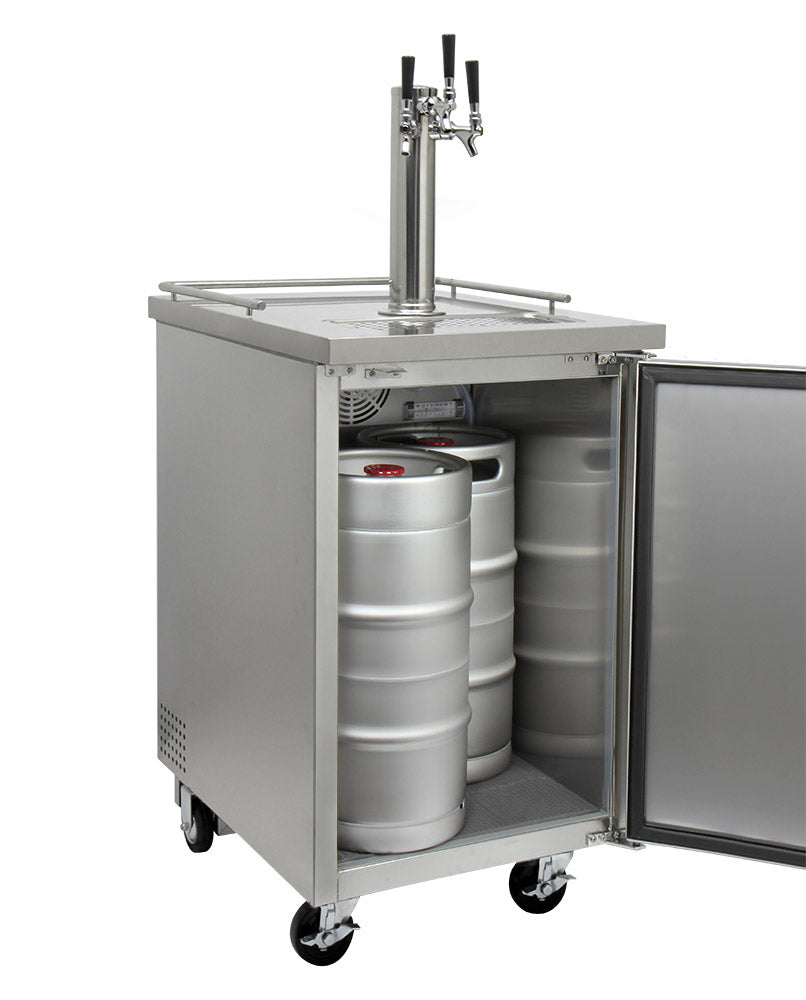 Dispense three 5 gallon kegs