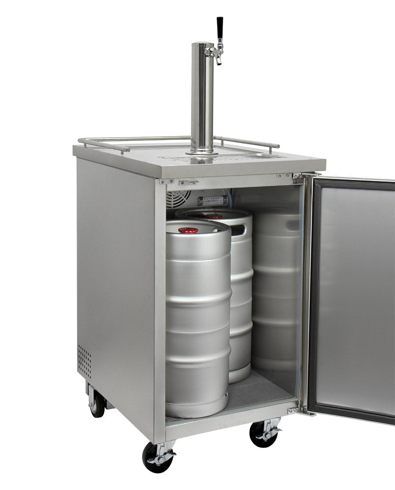 Holds up to four 5 gallon kegs