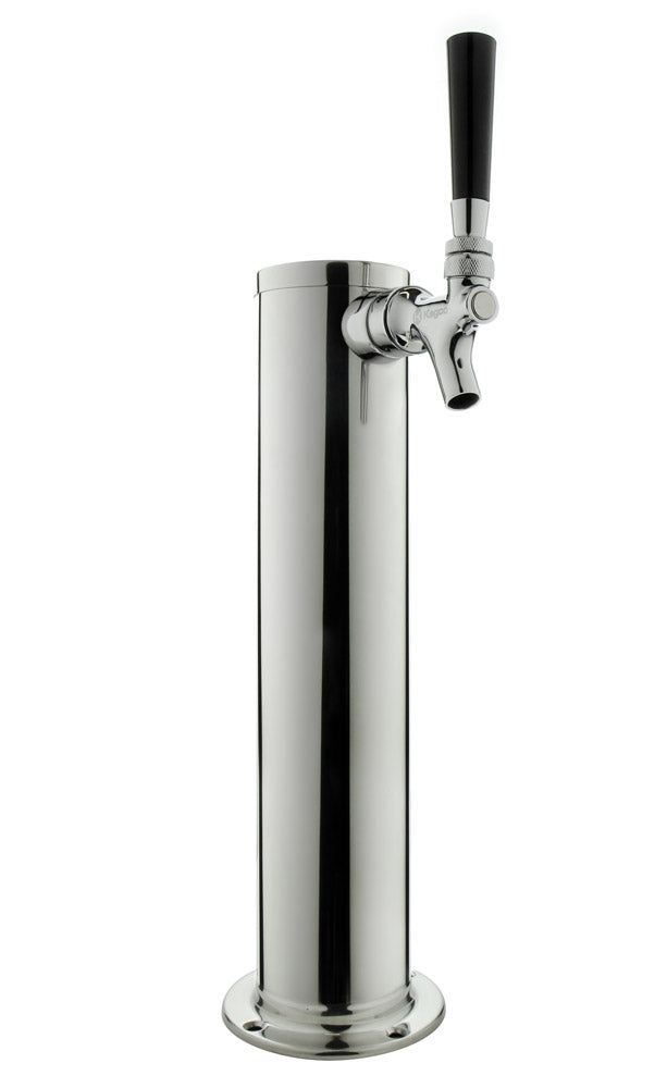 14" Polished Stainless Steel Draft Tower - All Stainless Contact