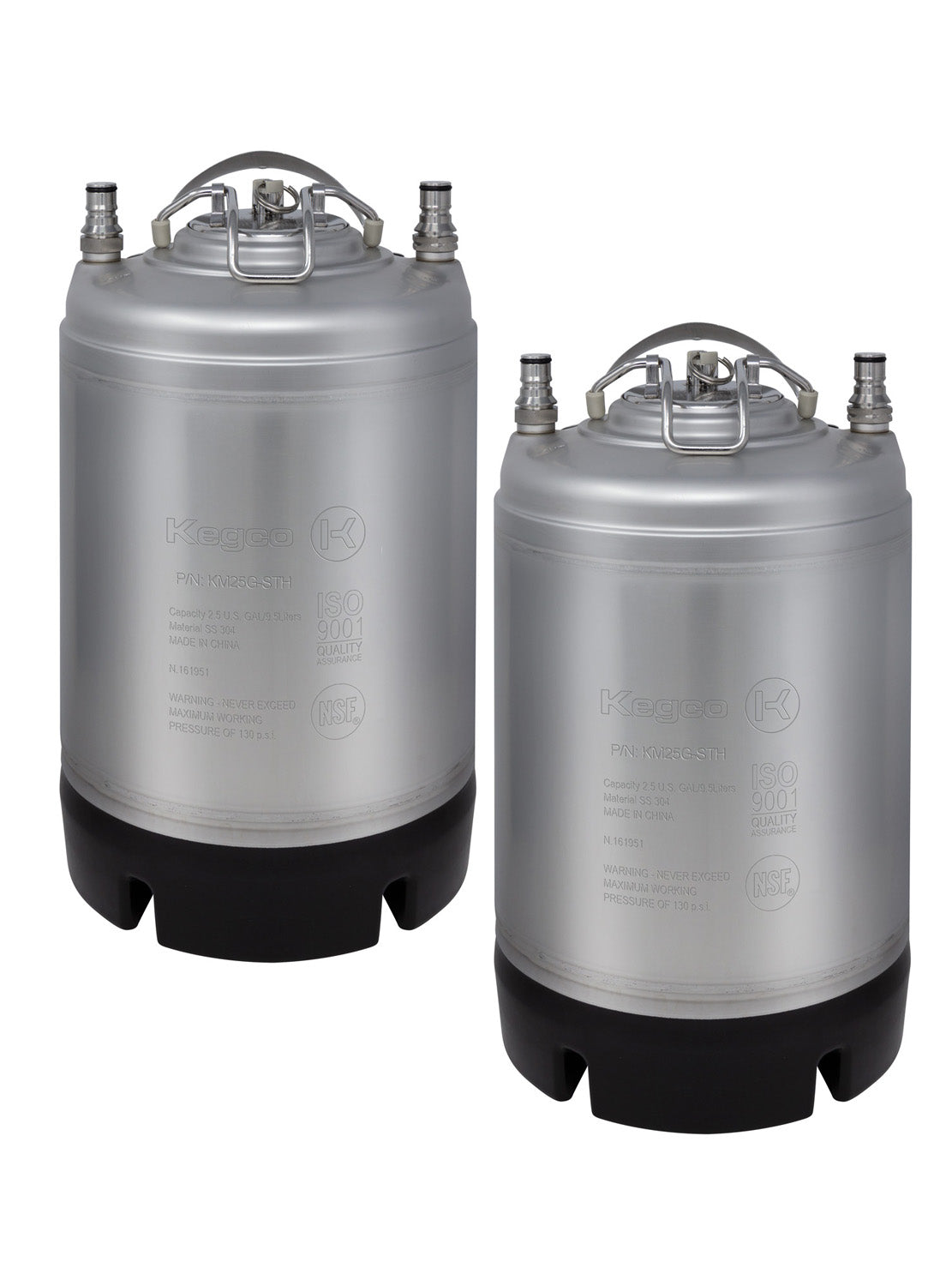 Two 2.5 Gallon Ball Lock Kegs