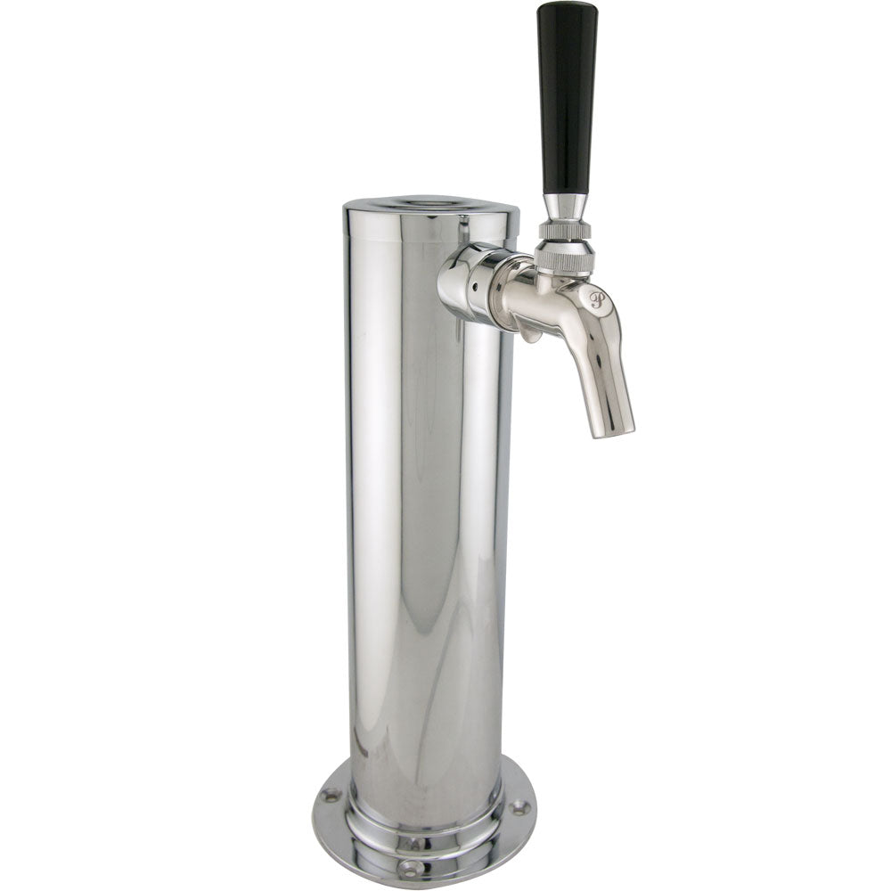 Single Tap Stainless Steel Draft Beer Tower - Perlick Faucet