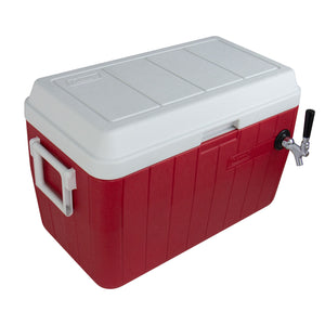 Red Single Tap 54 Qt. Beer Jockey Box with Side Mounted Faucet