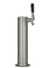 14" Brushed Stainless Steel Draft Tower - 1 Standard Faucet