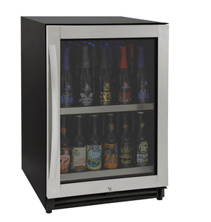 beverage cooler angled view
