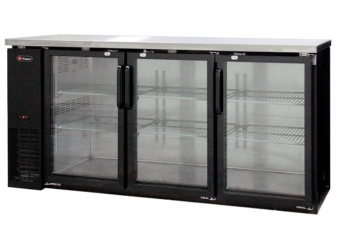 Commercial Back Bar Cooler with Three Glass Doors