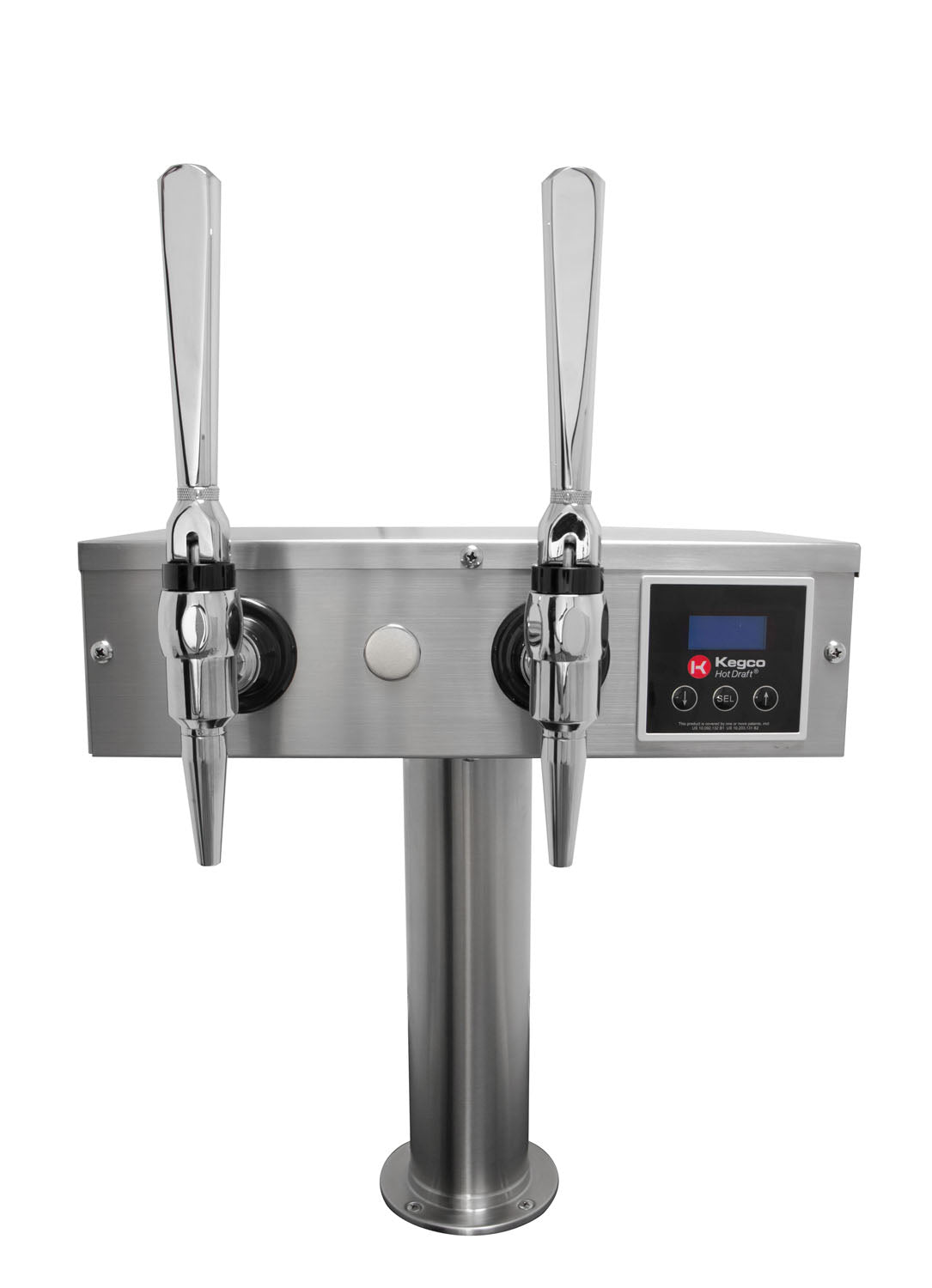 Kegco Z163-HDT-3S Triple Faucet Digital Hot Draft Tap Coffee Keg Dispenser - Stainless Steel