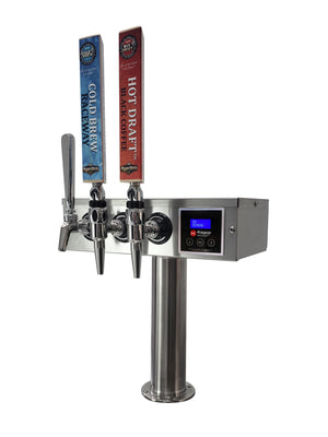 Kegco K309-HDT-3S Triple Faucet Digital Kegerator Hot Draft ® Tap Coffee Keg Dispenser - Stainless Steel