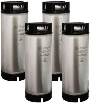 NSF Approved 5 Gallon Ball Lock Keg with Rubber Handle - Set of 4