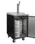 24" Wide Single Tap Commercial Black Kegerator with Kit