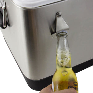 Stainless Steel Single Tap 54 Qt. Beer Jockey Box with Side Mounted Faucet